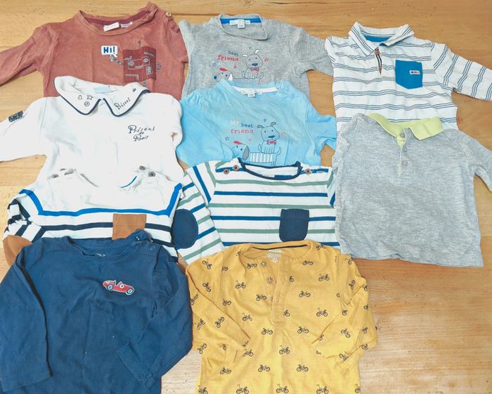 Lot de t-shirts 9 mois