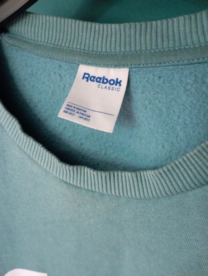 Sweat shirt Reebok bleu pétrole - photo numéro 2