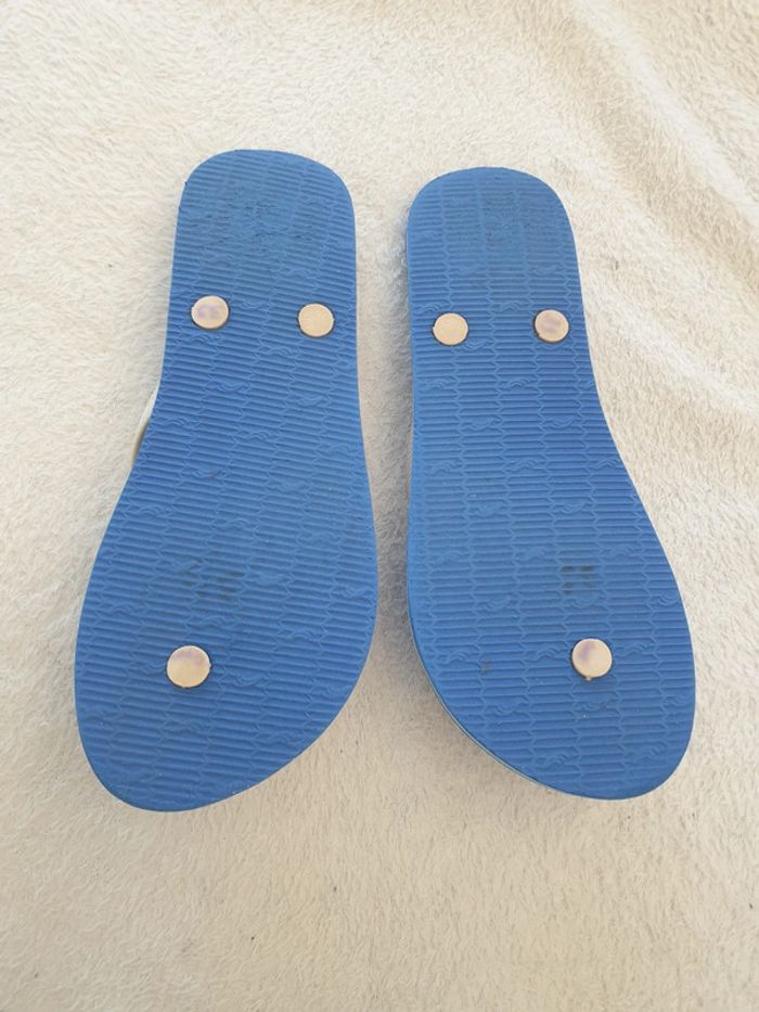 Paire de tongs bleues 38/39 - photo numéro 3