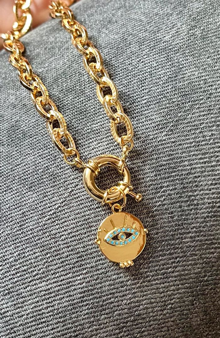 Collier gros maillons fermoir bijou - photo numéro 5