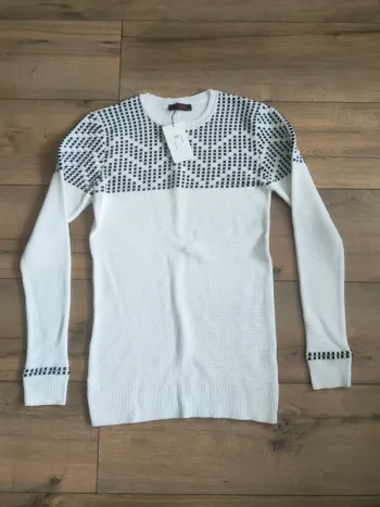 Pull homme blanc et noir taille M Afaroz