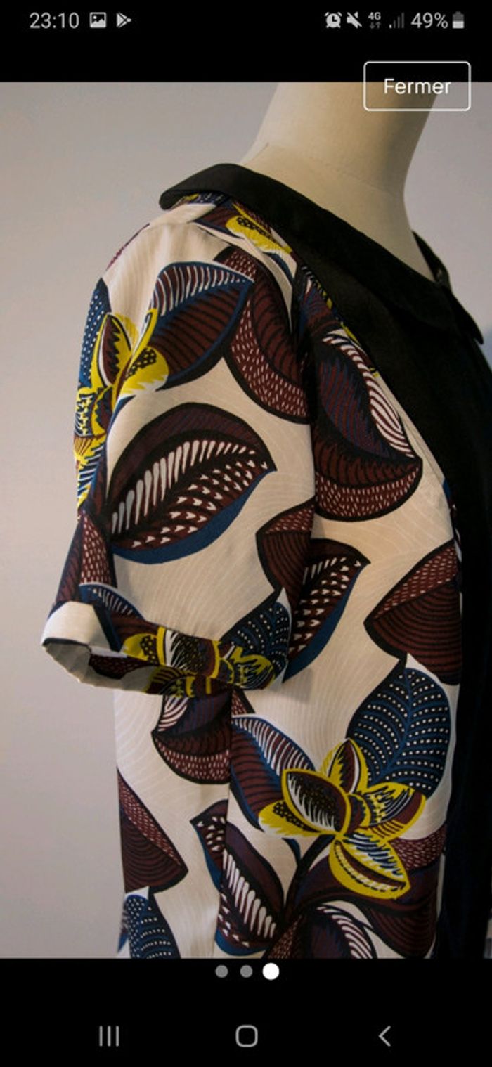 Top col Claudine imprimé feuilles kookai 36 - photo numéro 3