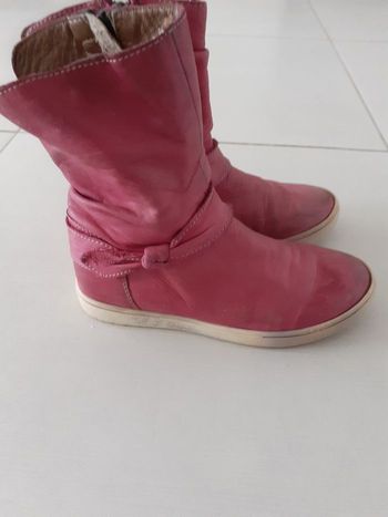 Bottine fille en cuir rose 32 Marque Noël