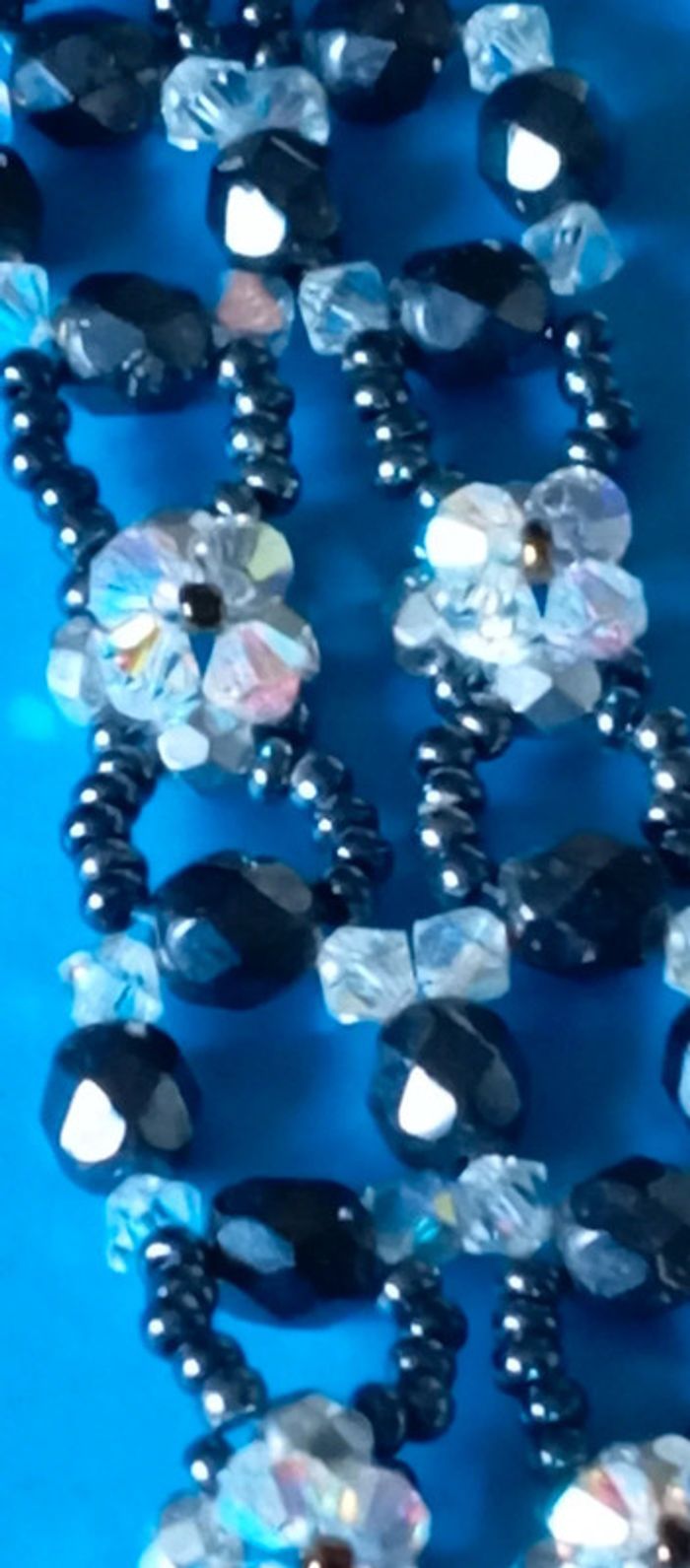 Superbe ras du cou de perles rocaille et Swarovski - photo numéro 8