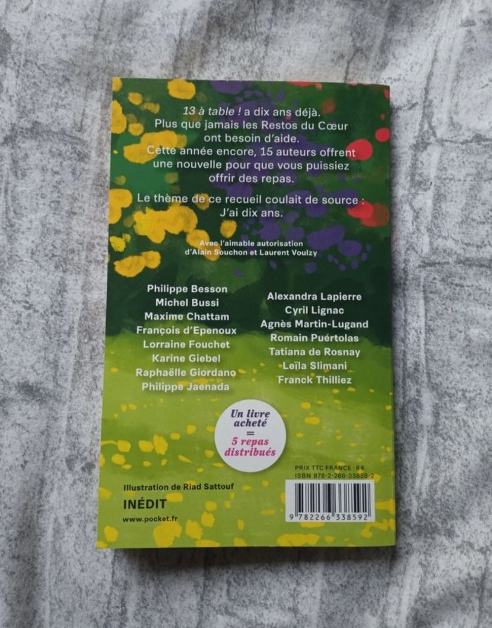 Livre " 13 à Table ! " Édition 2024 - des Restos du Cœur 🌺🫶 - photo numéro 2