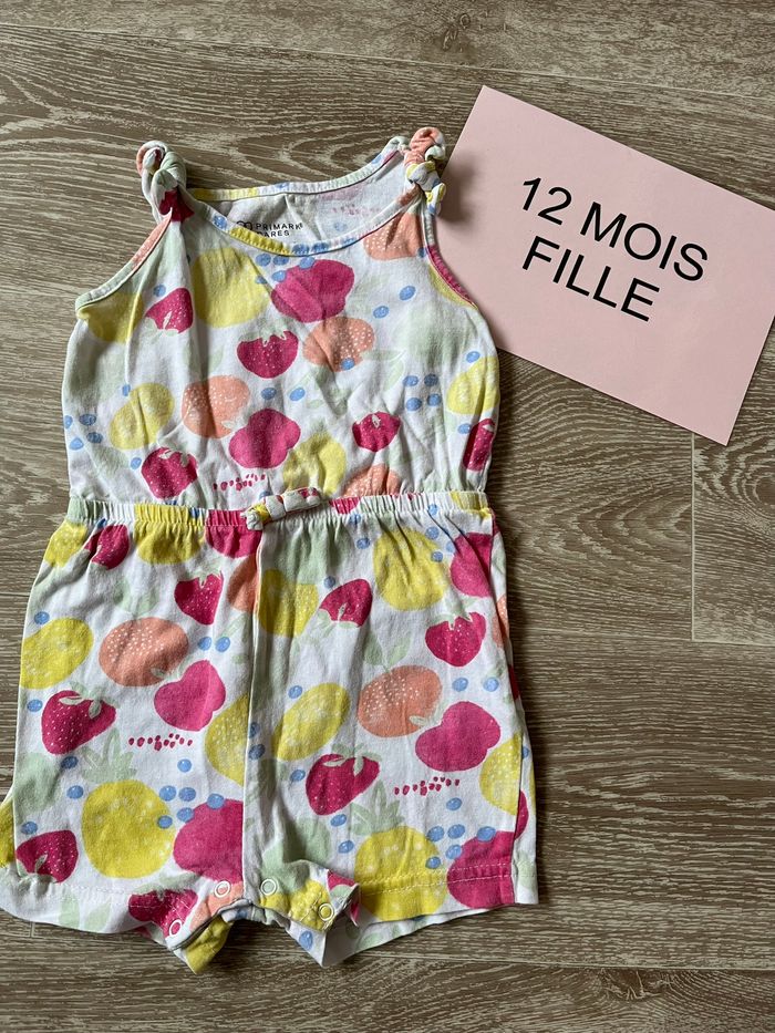 Combi Short Fille 12 mois