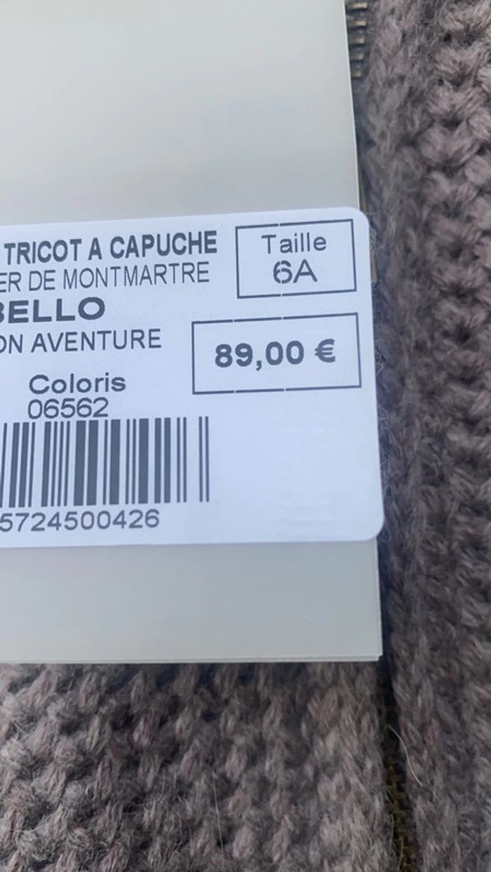 Veste tricot à capuche - photo numéro 4