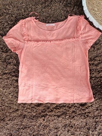T shirt femme rose pale