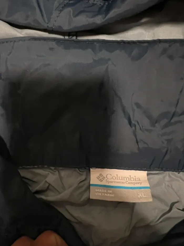 Veste imperméable Columbia noir et bleu vintage taille XL - photo numéro 4