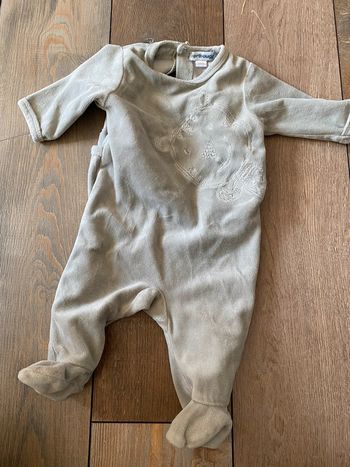 Pyjama grenouillère 3 mois vertbaudet vert kaki