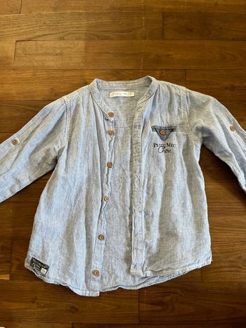 Chemise en lin à rayures Gemo 3 ans