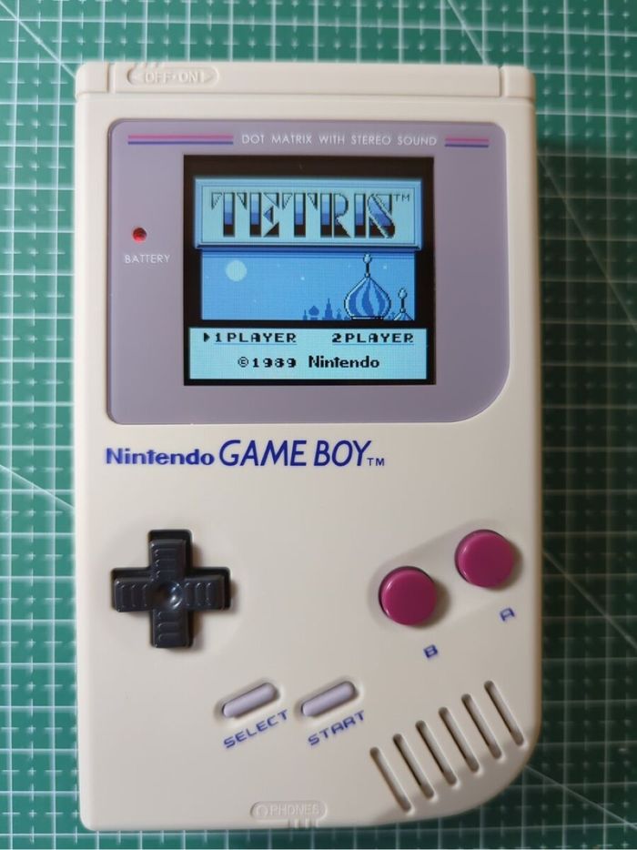 Nintendo Game Boy Console Portable Écran IPS Rétro Éclairé Grise DMG-01 GB - photo numéro 2
