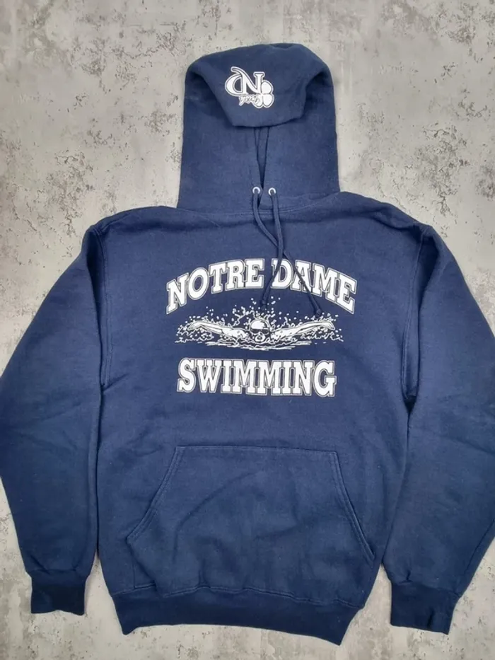 Pull capuche universitaire bleu, M Hommes - photo numéro 3