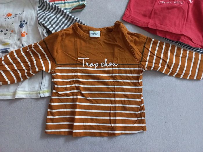 Lot de 6 tee-shirts manches longues 9 mois - photo numéro 5
