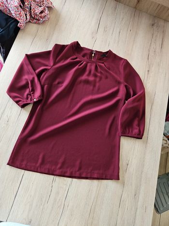 Blouse manches longues bordeaux