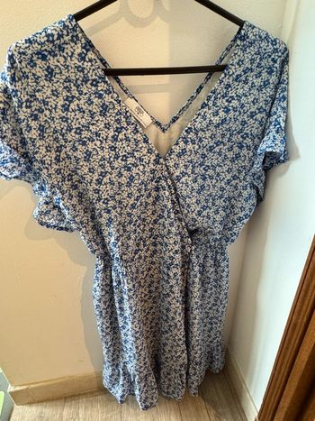 Robe le temps des cerises bleu