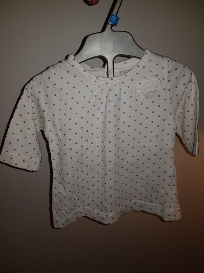 Ensemble 3 pieces Obaibi : robe, t-shirt et collant 3 mois - photo numéro 4