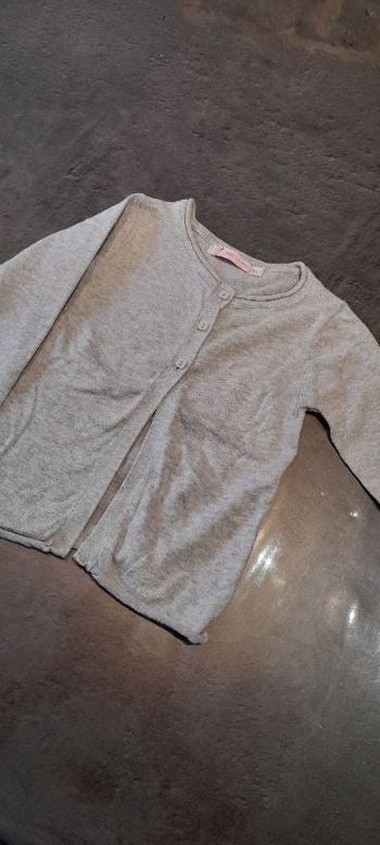 Gilet gris demie saison fille 3 ans