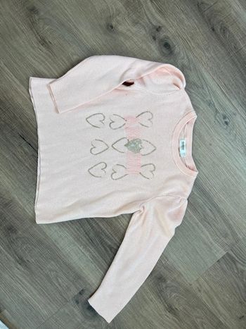 Pull motif cœur 4 ans
