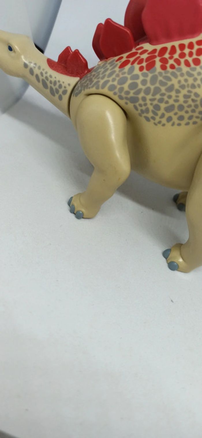 Dinosaure stégosaure beige et rouge playmobil - photo numéro 7