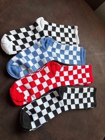 Lot de 4 paires de chaussettes damier