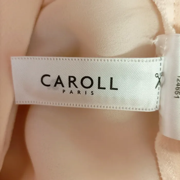Pantalon carotte rose poudré taille 36 Caroll en 100% polyester chic fluide été A1526 - photo numéro 9