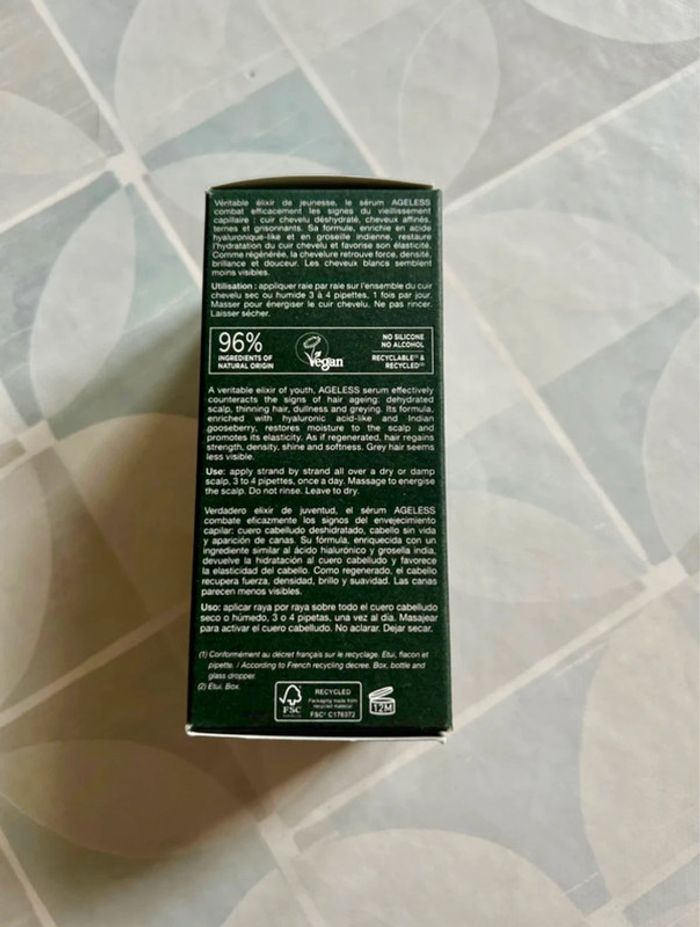 Ageless hair serum - Lazartigue - Neuf - pour cuir chevelu dévitalisé , cheveux affaiblis - photo numéro 2
