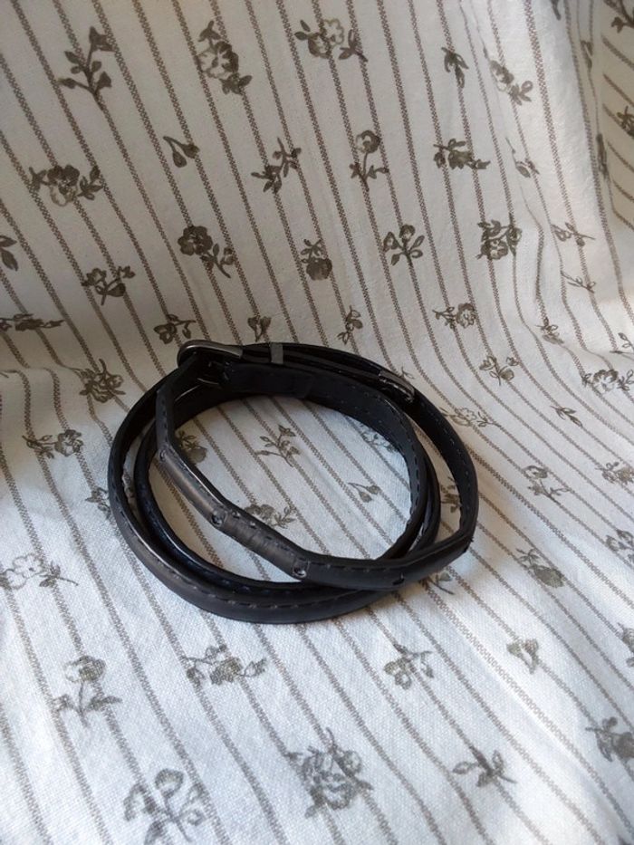 Ceinture fine noire 95 cm - photo numéro 3
