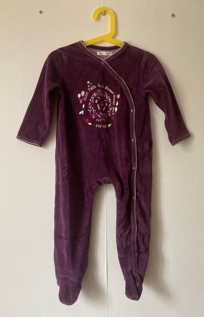 pyjama grenouillère brodé petite boule d'amour taille 2 ans