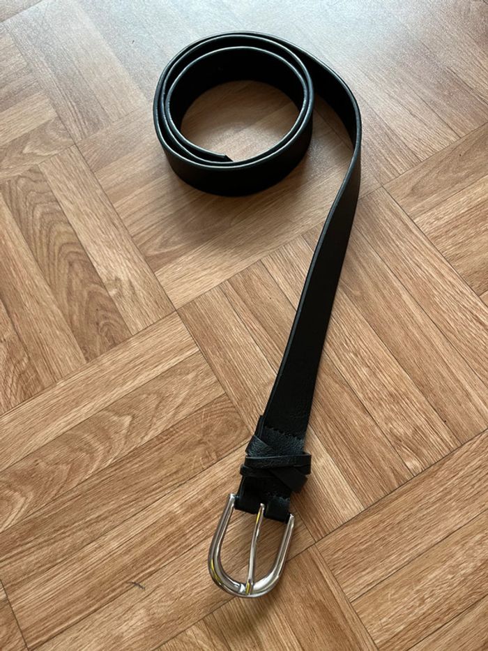 Ceinture noir semi synthétique vintage (NEUF)