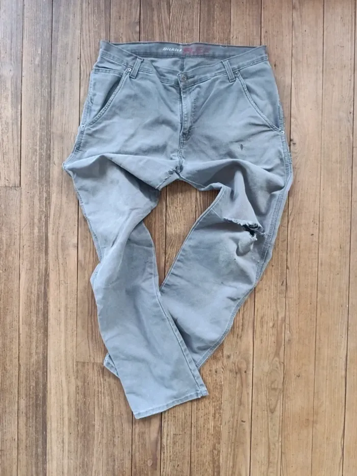 Pantalon jean gris Dickies flex Workwear Carpenter W34 - photo numéro 3
