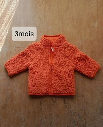 Veste polaire 3 mois kimadi neuf jamais porté 🌸 orange
