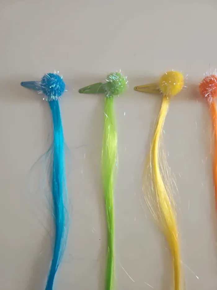 Lot de 6 barrettes arc-en-ciel avec extension - photo numéro 2
