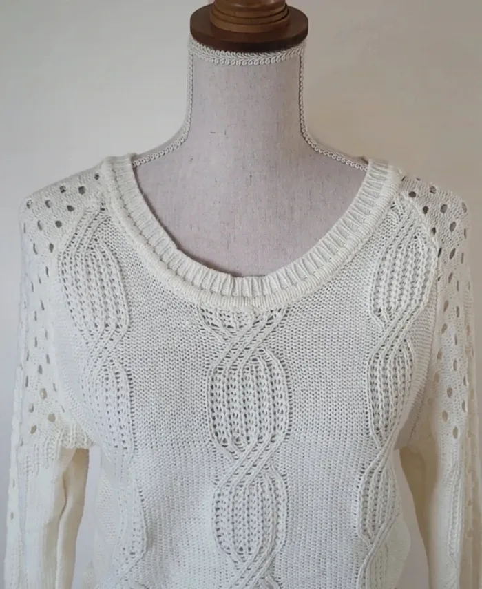 Pull écru Cache Cache Taille 36 - photo numéro 2