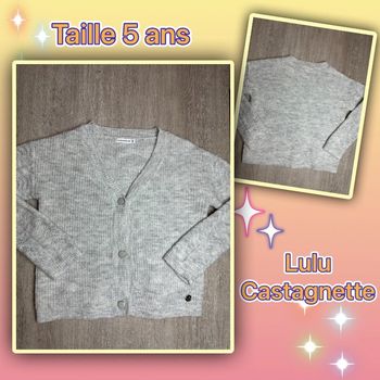 Gilet avec boutons fantaisie - taille 5 ans lulu castagnette