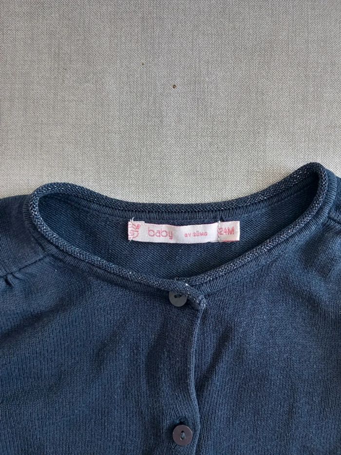 Gilet bleu marine Taille 2 ans TBE - photo numéro 3