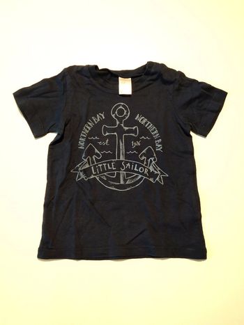 tee shirt manches courtes bleu marine garcon 6 mois h&m