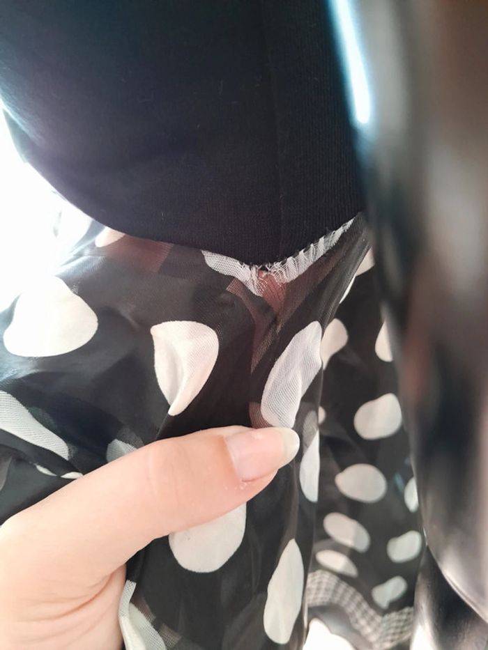 Débardeur asymétrique transparent à pois taille TU - photo numéro 10