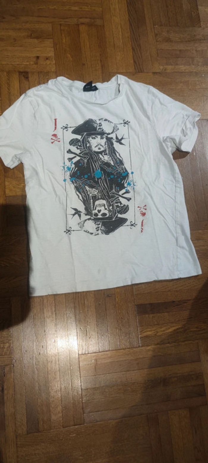 Maillot manches courtes Jack Sparrow 14 ans