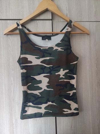 Débardeur camouflage militaire kiabi t 34