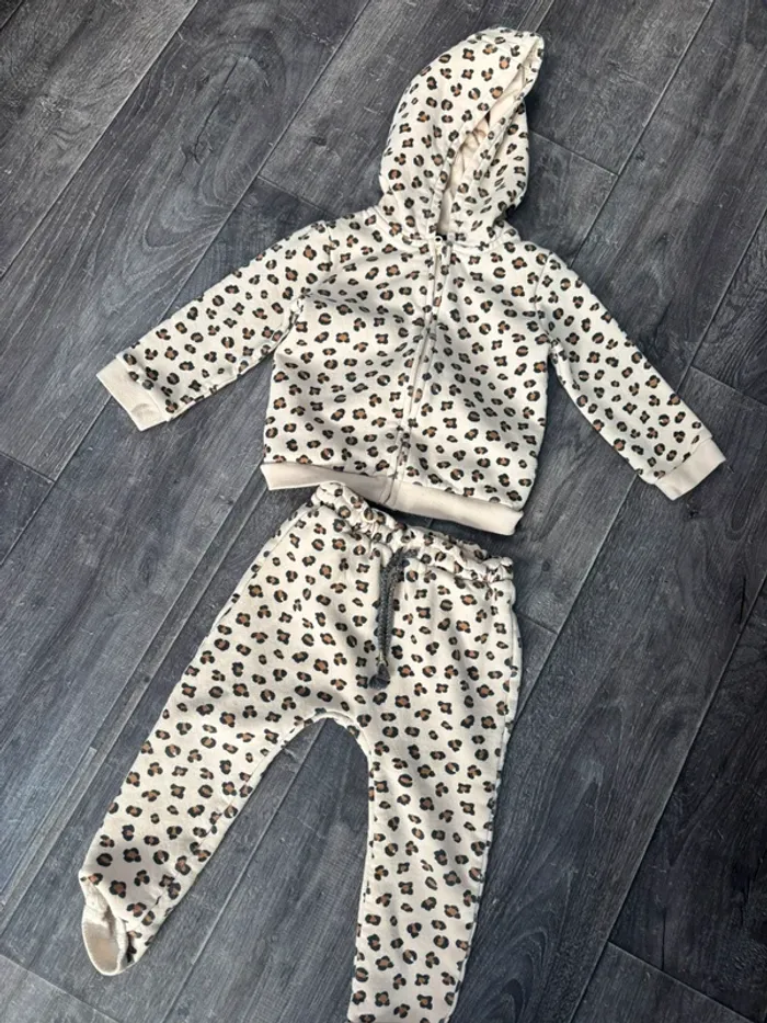 Ensemble leopard fille jogging 36 mois