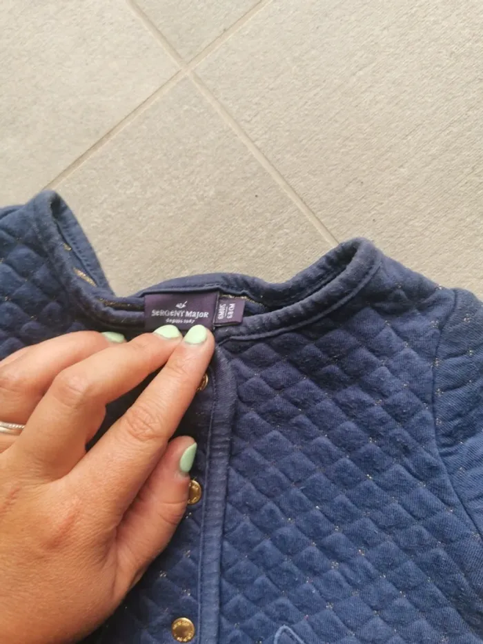 Gilet bleu marine 6 mois - photo numéro 2