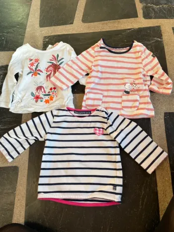 Lot 4 t-shirt manches longues 6 mois