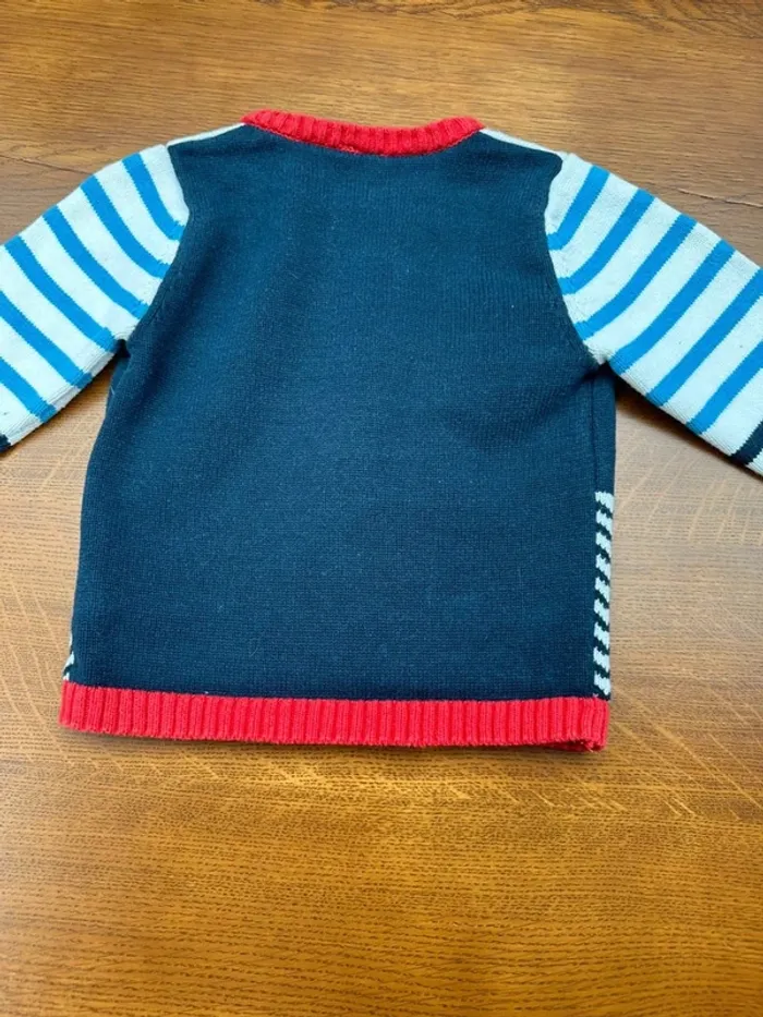 Gilet marin Orchestra 9 mois bleu et rouge - photo numéro 8