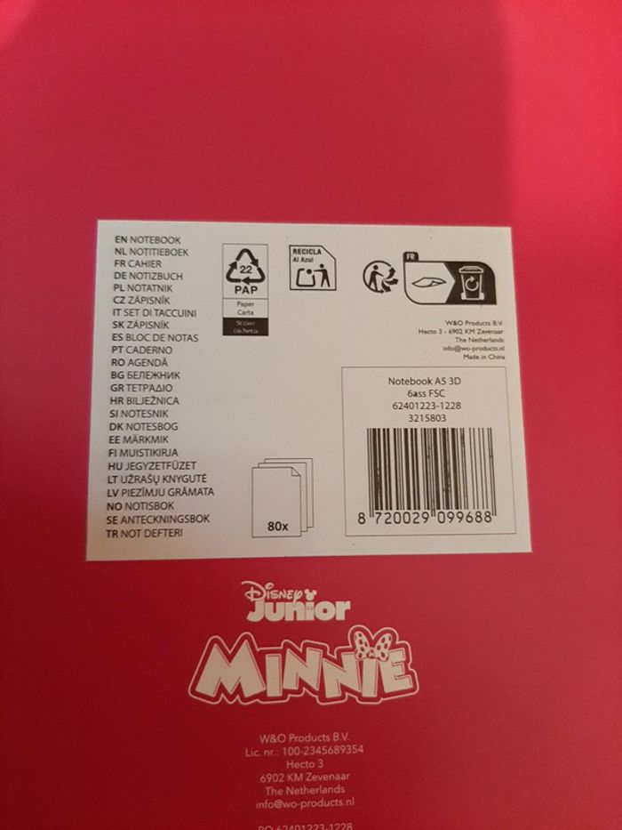 Cahier carnet disney minnie - photo numéro 4