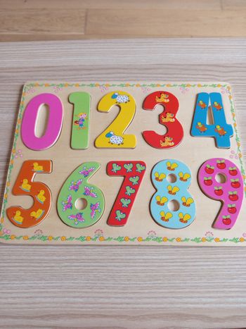 Puzzle en bois, chiffres
