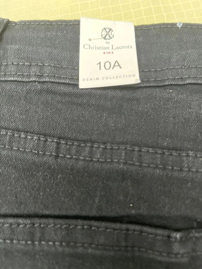 Jeans slim noir taille 10 CXL by Christian Lacroix - photo numéro 4