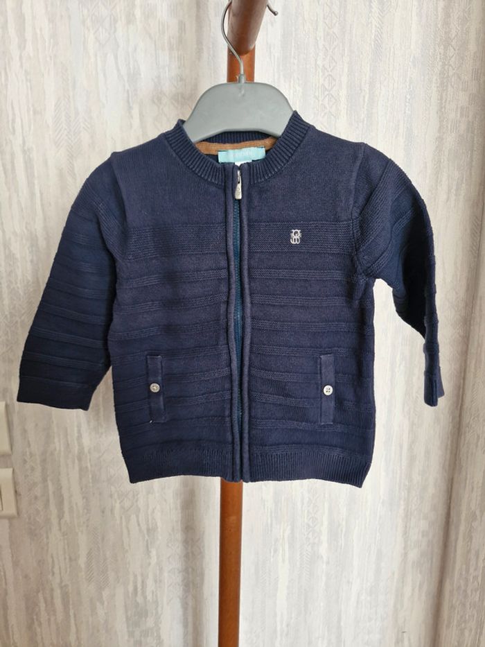 Gilet zippé bébé 12 mois Obaïbi