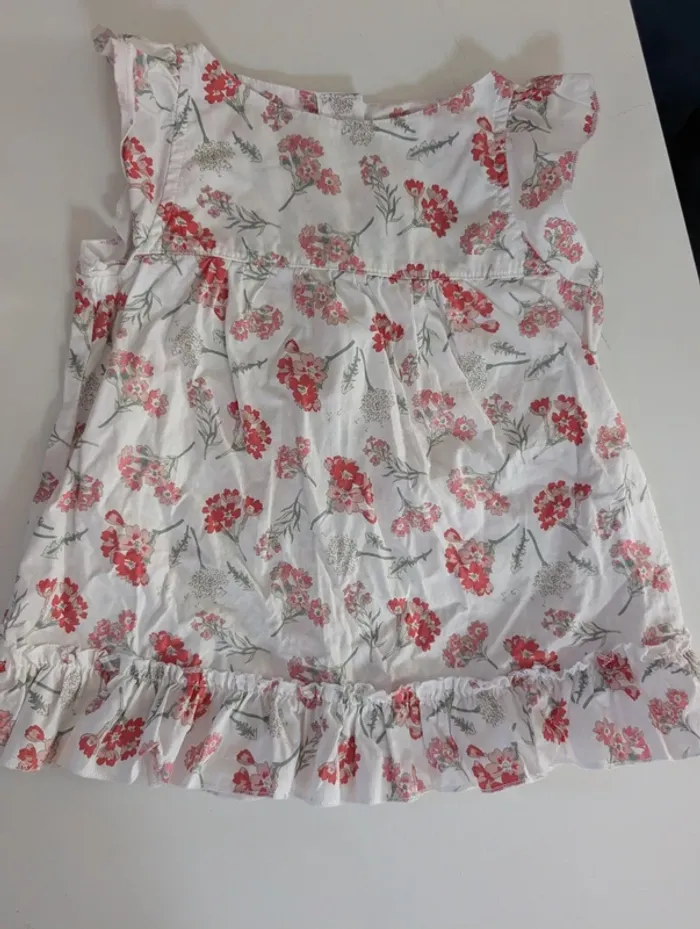 Blouse chemisier tunique fleuri Verbaudet 2 ans 86 cm