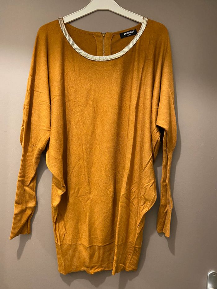 Robe pull moutarde - photo numéro 4